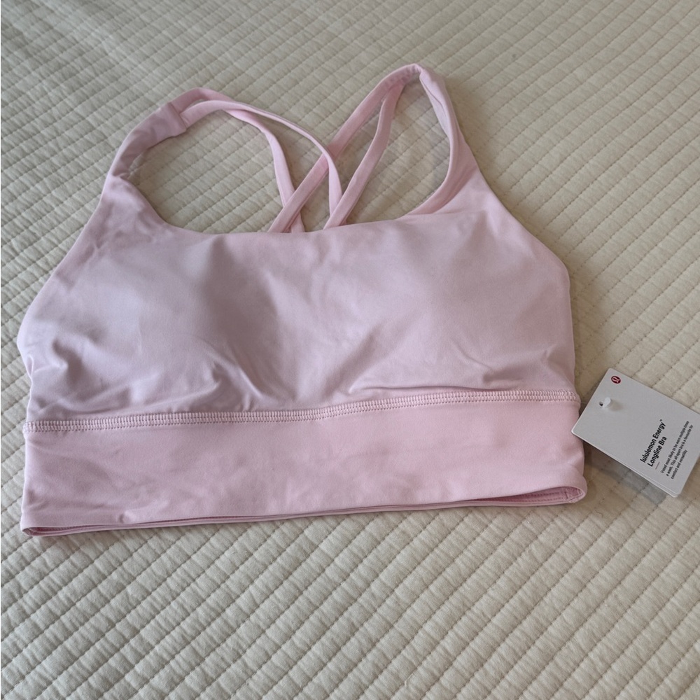 NWT lululemon blissful Pink energy longline Sports Bra.